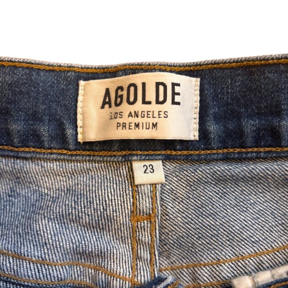 AGOLDE Nico Jeans Denim Womens Size 23 5-Button Up Design - Picture 4 of 7